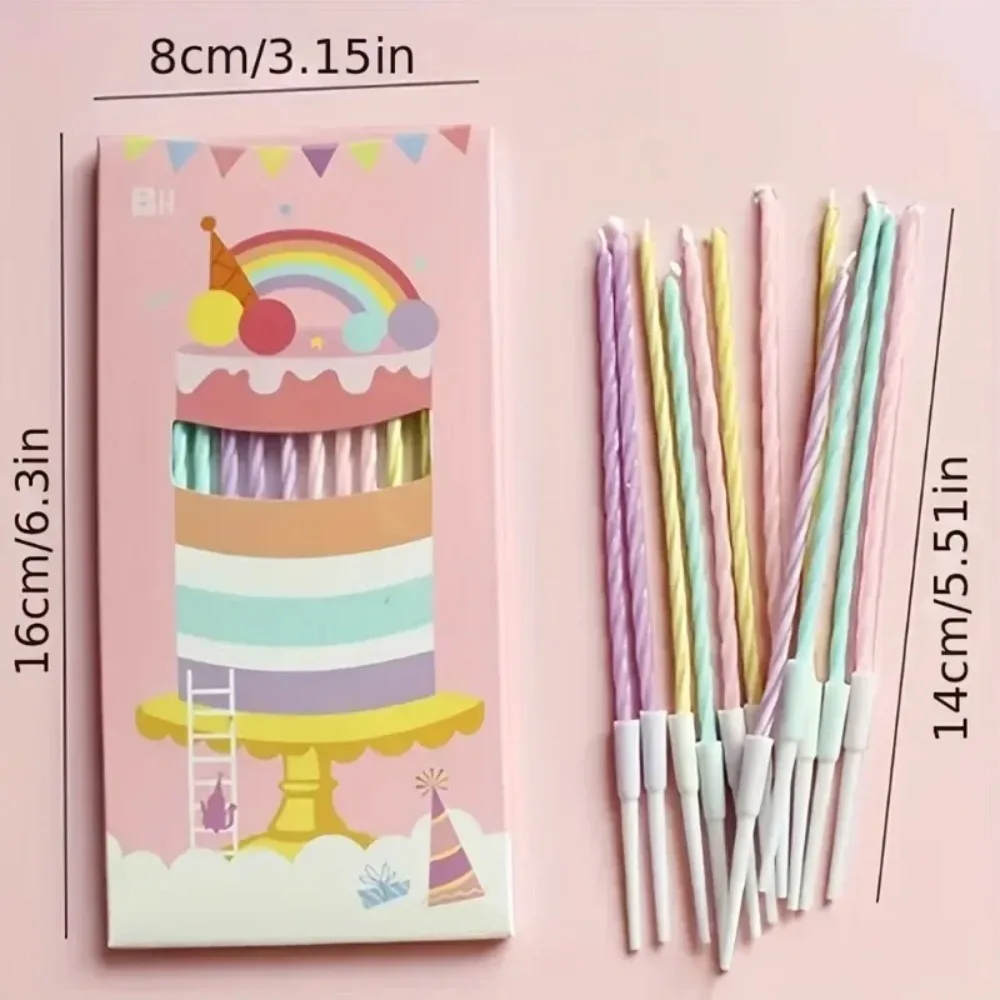 10/12pcs, Birthday Candles, Candy Color Birthday Party Photo Props, Rainbow Cake Decorations, Anniversary CakeCandles