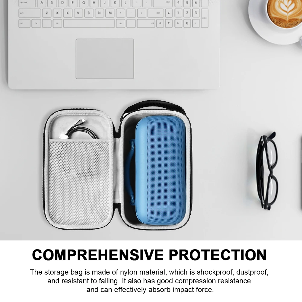 Étui de protection de voyage, étui de voyage Portable antichoc, anti-poussière avec poche en filet pour haut-parleur Portable Bose SoundLink Max