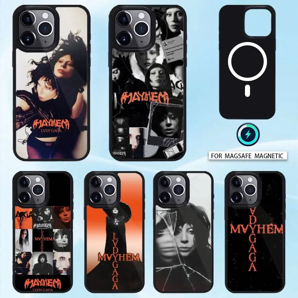 

L-LADY GAGA MAYHEM Phone Case For iPhone17,16,15,14,13,12,11 Plus,Pro Max Magnetic For Magsafe Wireless Charging
