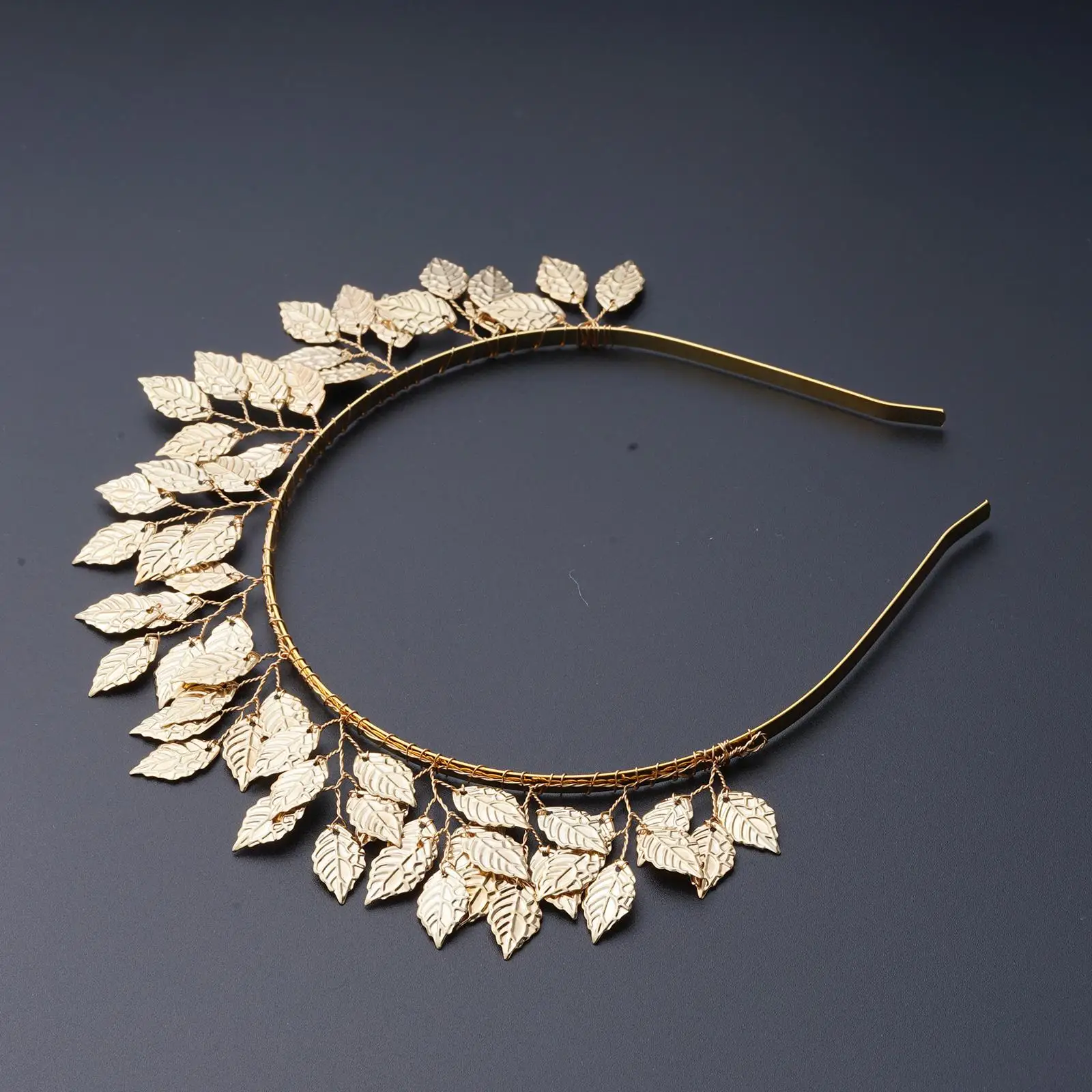 Retro Gold Leaf Headbands Wedding Roman Bride Greek Hoop Tiaras Head Women Jewelry Accessories Hair Bride Crown Headband Ha N4P0