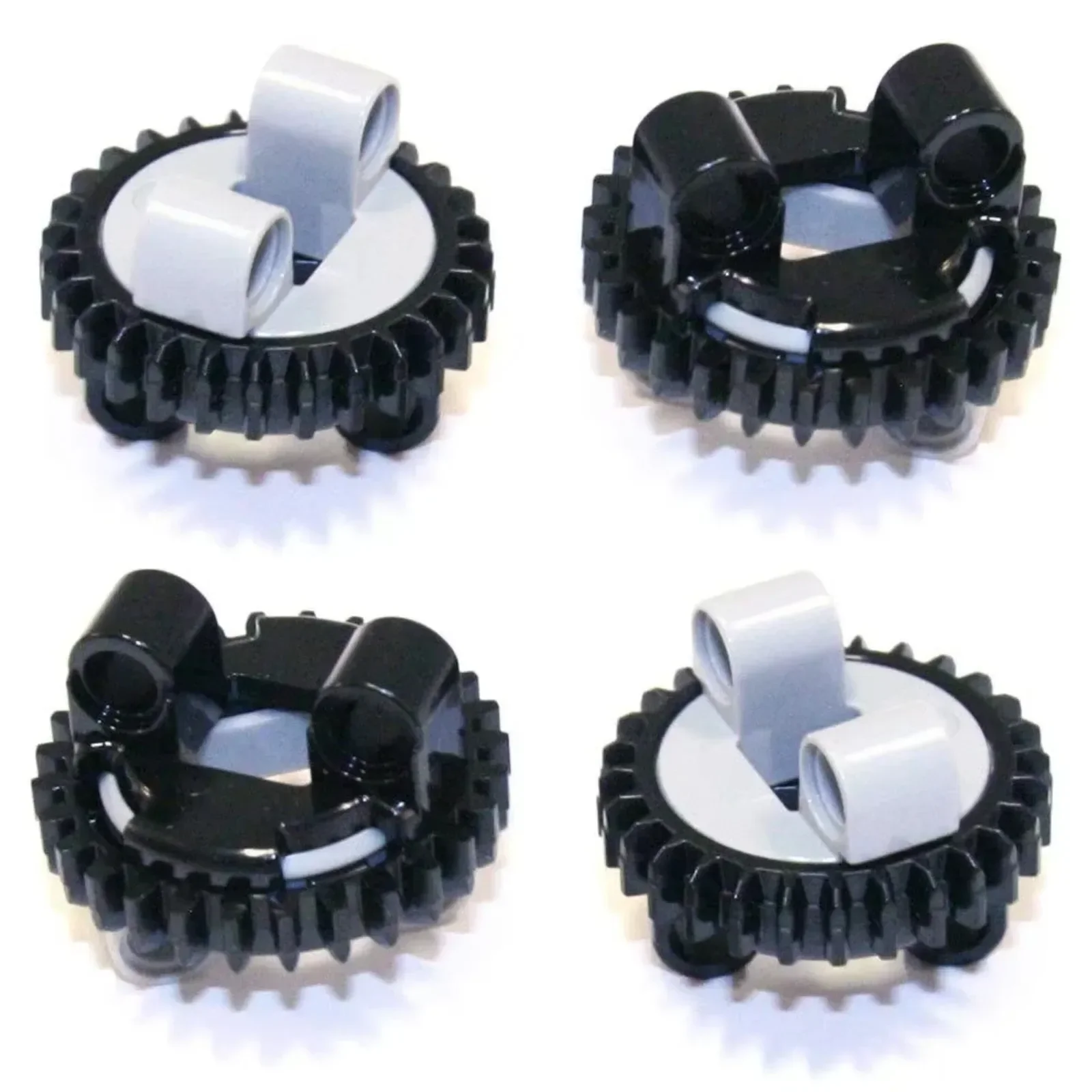 10 Uds. Tocadiscos de 28 dientes para bloques de construcción técnicos Legoeds Mini juego de engranajes de plástico ABS 99009 + 99010