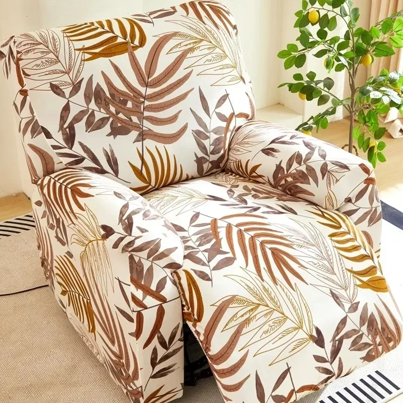 Nordic 4pcs/set Flowers Recliner Sofa Covers Lazy Boy Elastic Sofa Protector Case Relax Armchair Cover Lounge Pets Anti-Scratch