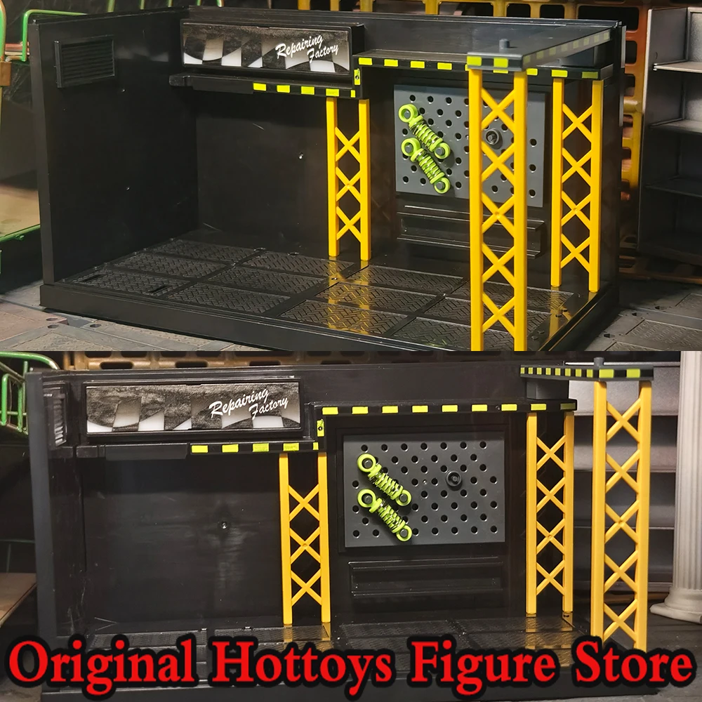 

In Stock 1/18 Scale Soldier Garage Scene Accessories Plastic Repair House Fit 3.75-inches Action Figure Model Doll Toys