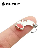 OUTKIT 1pcs New Metal Mini VIB Fishing Lure 1.5g 2cm Fishing Tackle Pin Spoon Crankbait Vibration Spinner Sinking Bait Tackle