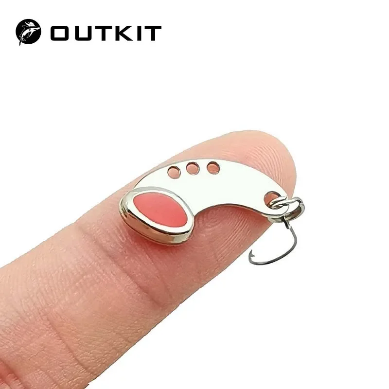 OUTKIT 1pcs New Metal Mini VIB Fishing Lure 1.5g 2cm Fishing Tackle Pin Spoon Crankbait Vibration Spinner Sinking Bait Tackle