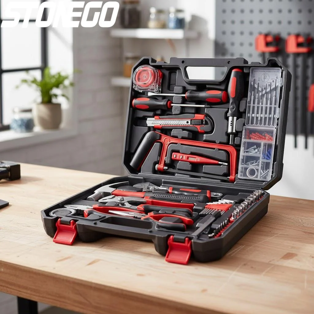 

Набор ручных инструментов 108/43/19 предметов: Набор для дома и ремонта с пилой, отверткой, гаечным ключом, плоскогубцами, молотком, рулеткой