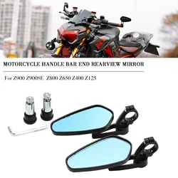 Handlebar End Mirror For KAWASAKI Z900 Z900SE Z650 Z400 Z125 Left Right Side Rotat 7/8