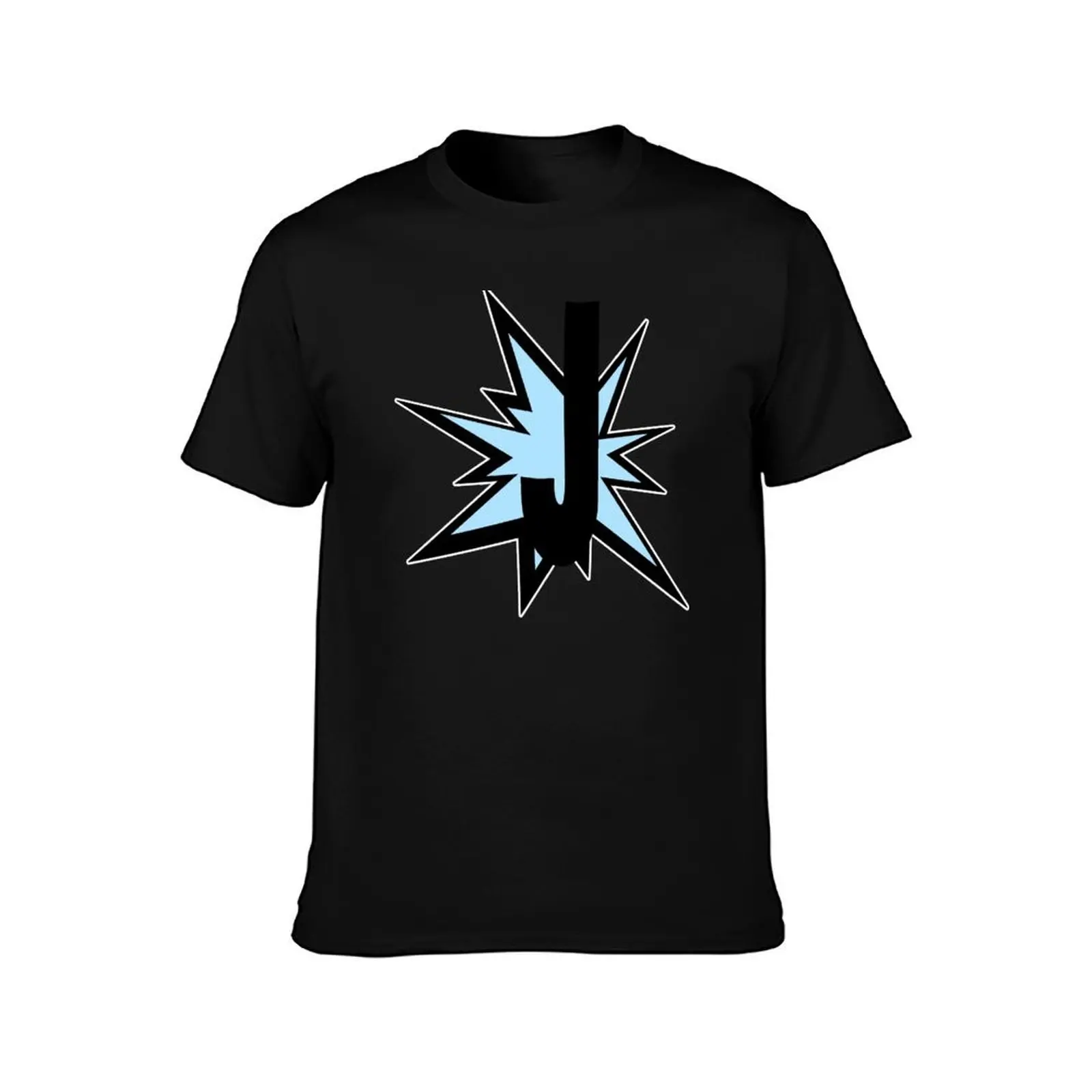 Alphabet letter J as comic cartoon monogram initials - typography T-Shirt, Summer Casual Cotton Tee, Oversized Streetwear Tops