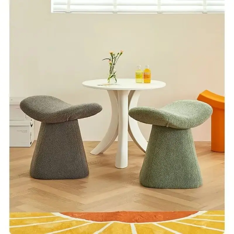 

Nordic - style Wooden Low Stools - Small Stools for Living Room, Bedroom Makeup & Entrance Porch Shoes Changing Ottomans