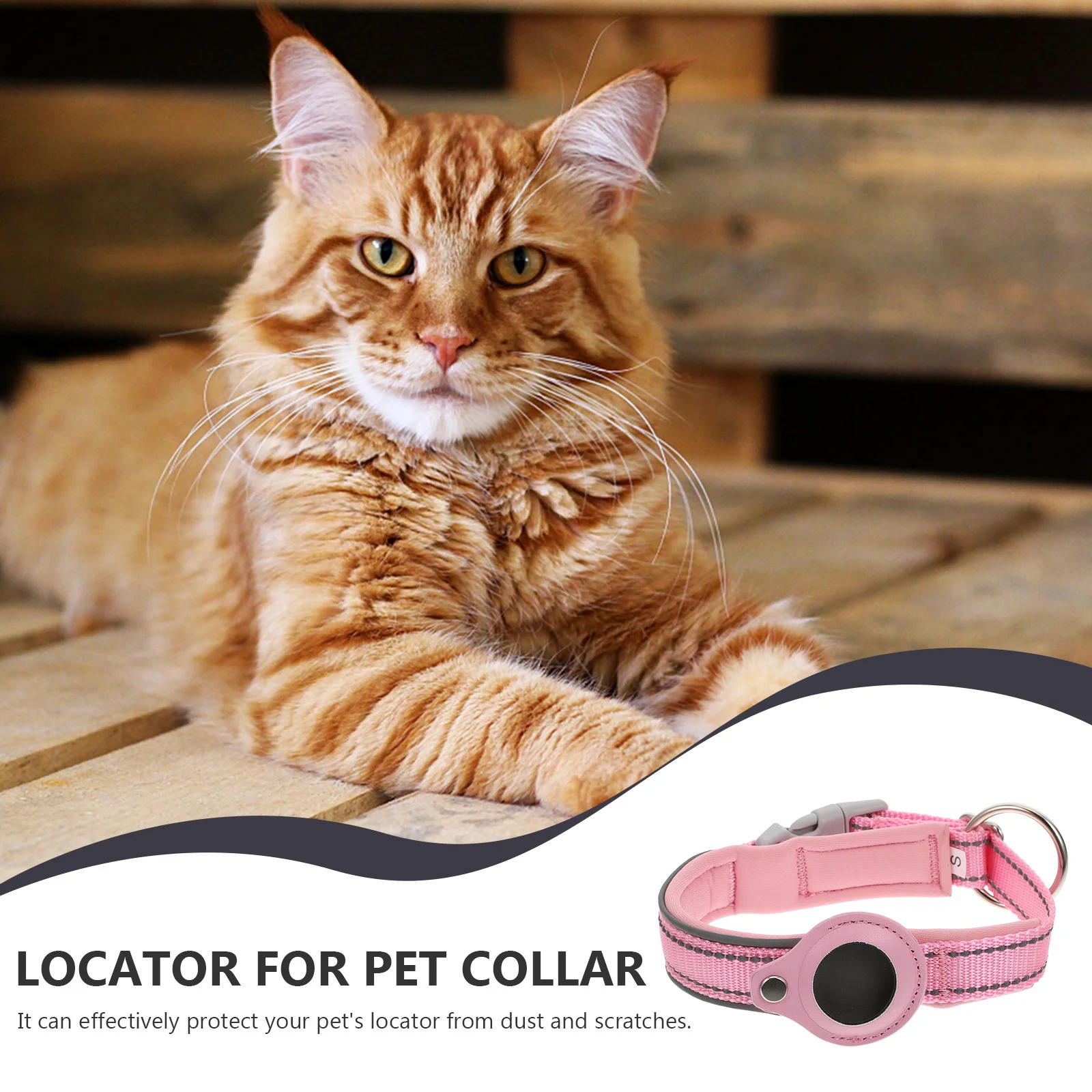 

1Pcs Pet Collar Protective Case Durable Nylon Neoprene Anti-Lost Holder for Dogs At Night Reflective Design