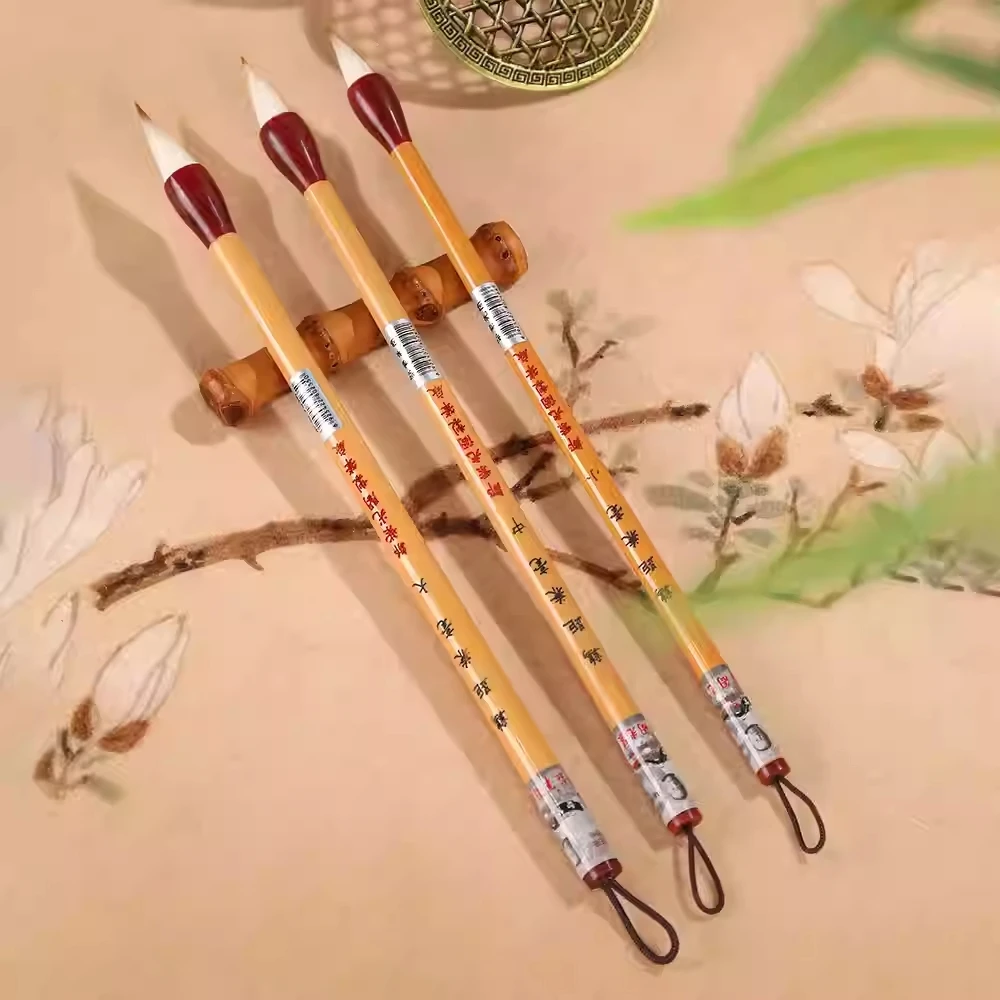 Professional Calligraphy Brush Set Gejiju Mixed Hair Sumi Brushes, Zhua Ti Dou Brushes for Chinese Art, Beginner Artist Gift Box