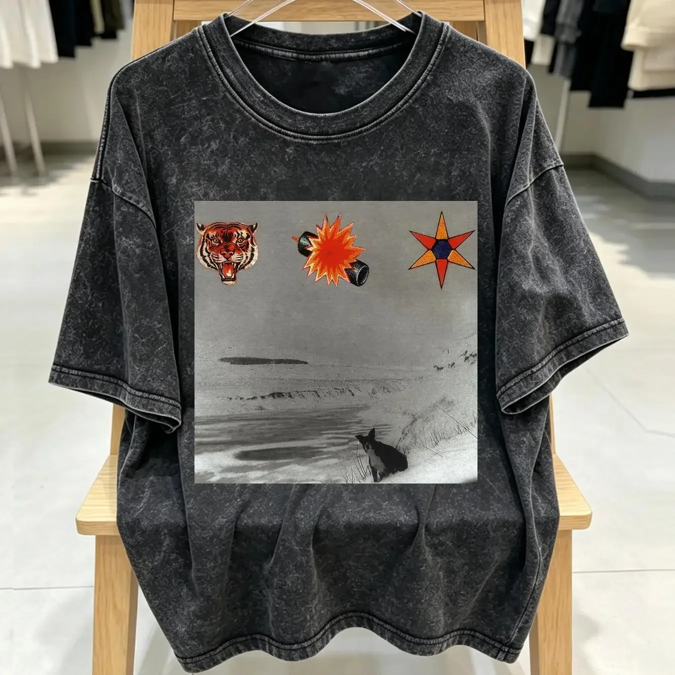 washed T Shirt Beta Band Indie Rock British Adult Heavy Cotton vintage Washed Stylish Versatile designer clothes Comfortable