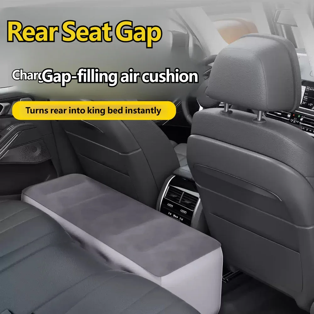 Car Rear Seat Gap Inflatable Filling Pad, Fill The Gap Between Back Seats Car Sleeping Mat for Sedan SUV Turn Backseat Into Bed