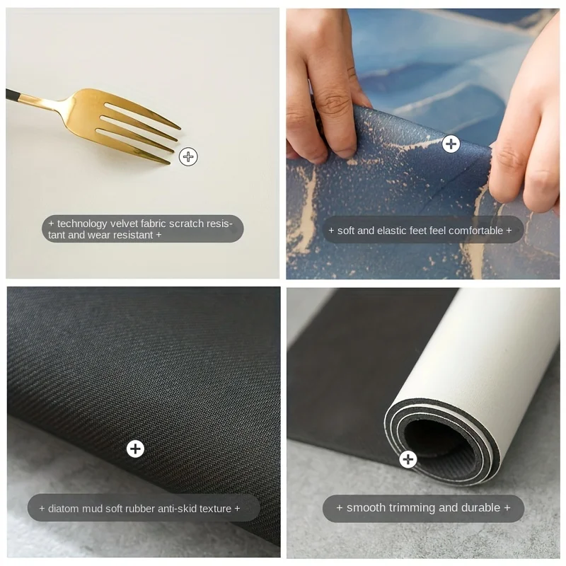 Super Non-slip Bathroom Mats Absorbent Quick-drying Mats Diatomaceous Earth Non-slip Foot Mats Bathroom Bathtub Non-slip Mats