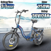 CY20 Electric Bicycle 250W Brushless Motor 36V12AH Removable Lithium Battery Folding E-Bike Adult City 20inch Tire Electric Bike