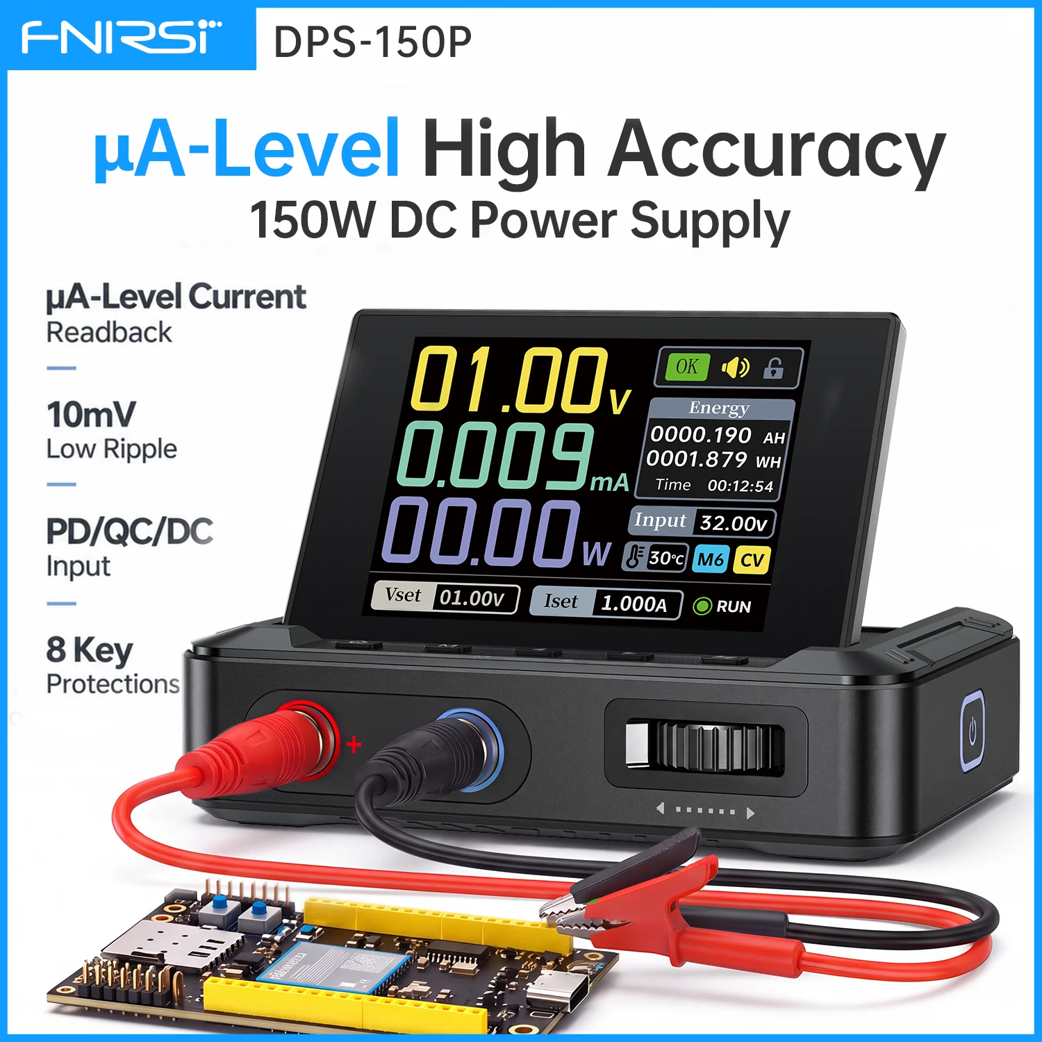 FNIRSI DPS-150P DC Power Supply 30V 5A 150W Programmable Adjustable Portable Switching Power Supply