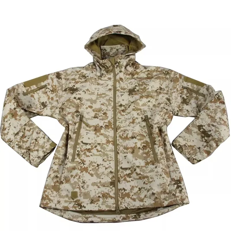 Outdoor Sand Count Soft Shell Jacket With Fleece For Men And Women, Foreign Trade Quality Windproof, Waterproof, Breathable