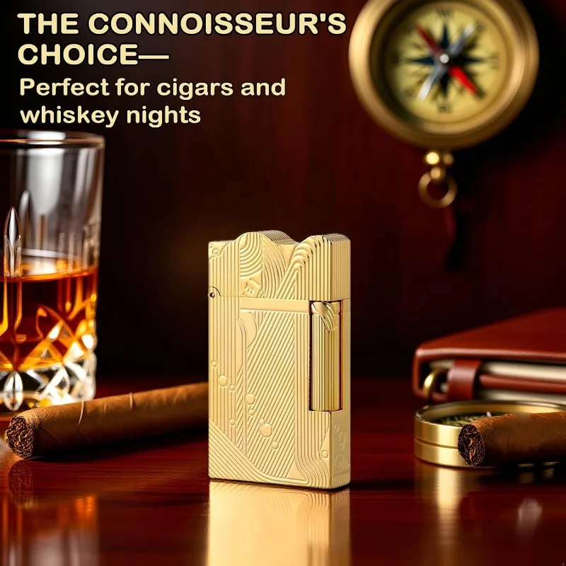 ROWENTA Sanji's Same Loud Kerosine Lighter Side Pulley Ignition Fashionable and Exquisite Collection Gift Lighter Smoking