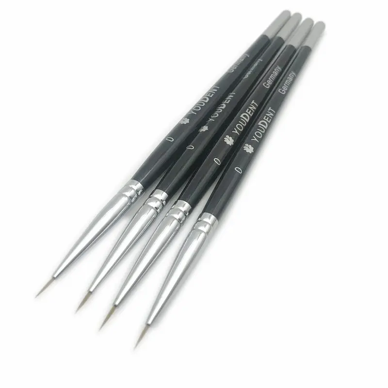 4pcs Dental Porcelain Brush Pen Dental Technician Tools Dental Lab Supplies Dentist Tools Dental Brush Pen Ceramic Brush Pen