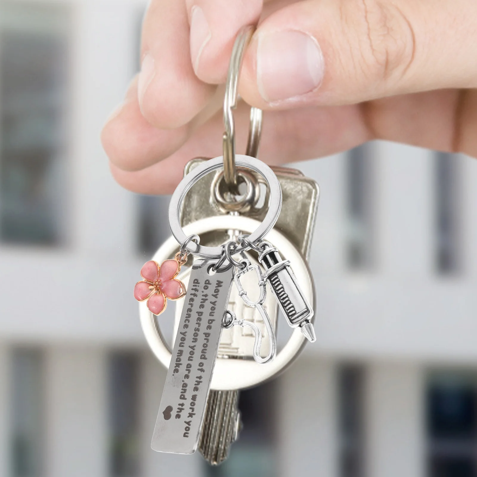 

Medical Symbol Keychain Nurse Doctor Graduation Gift Bag Pendant Key Ring Decorative Charm Party Favor Accessory Jewelry Craft