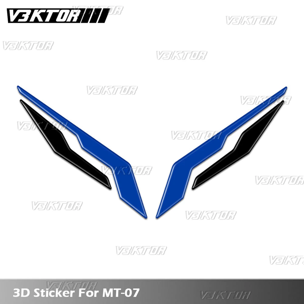 ل MT 07 MT07 MT-07 2025 ثلاثية الأبعاد دراجة نارية ملصق الجبهة الحاجز ملصق مائي عاصفة الجليد