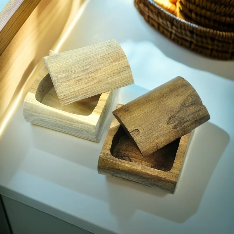 Retro Style Solid Wood Storage Box Vintage Jewelry Box Durable Material with Rotating Lid dust Prevention Storage for Home Decor