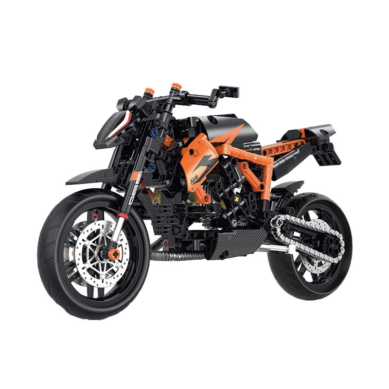 Speed Champion KTM 1:8 Technical Motorcycle Model Building Blocks Racing Event Vehicles Moto Kids Toys Boy Friend Birthday Gifts