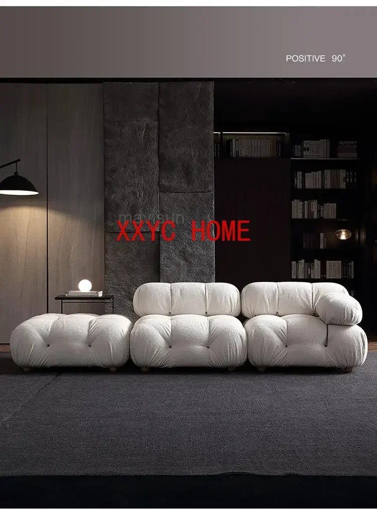 Sofá minimalista, copia de arte de tela, módulo de combinación libre clásico, sofá seccional Xxl, muebles de canapé relajantes perezosos de mediados de siglo