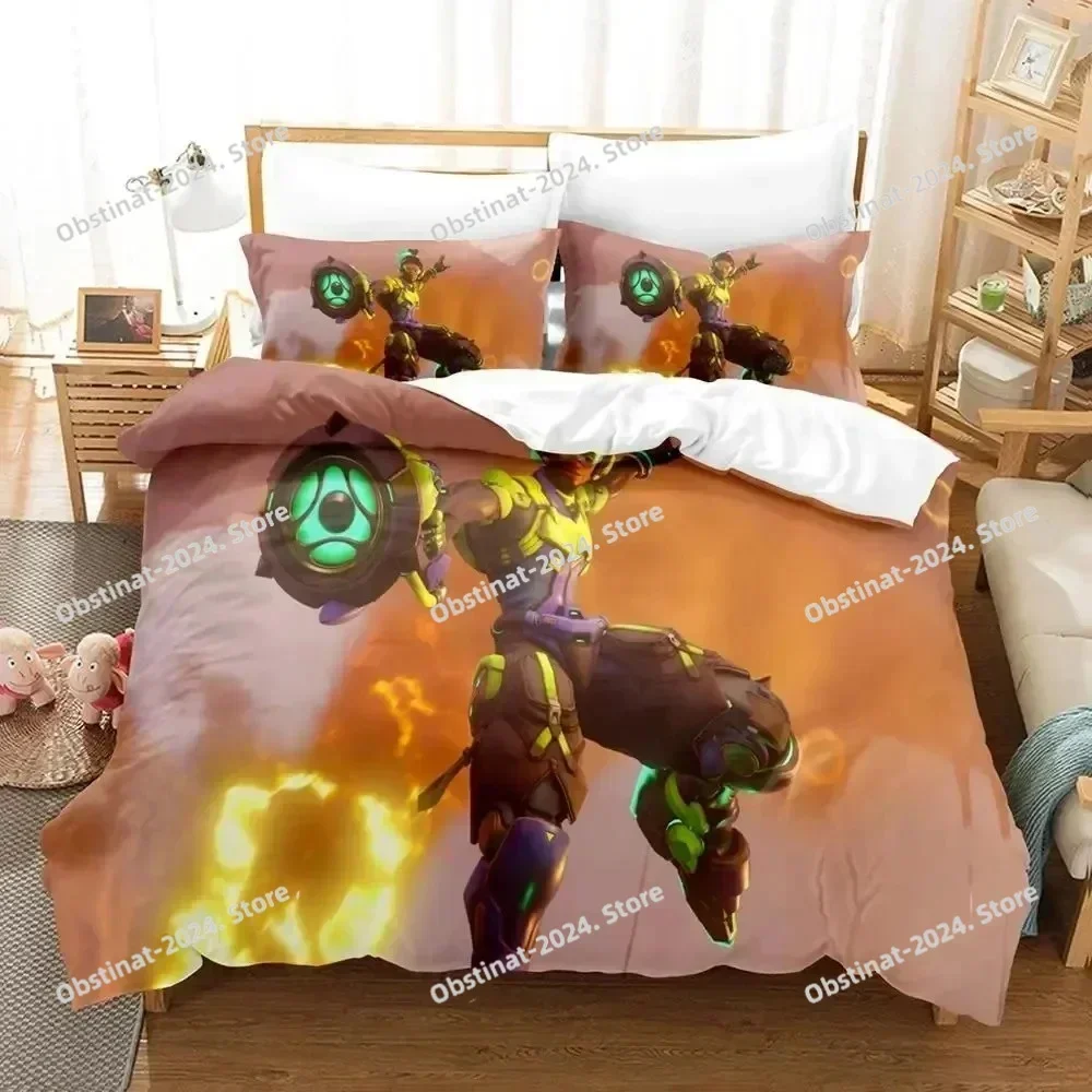 Game Overwatchs Bedding Set Boys Girls Twin Queen Size Duvet Cover Pillowcase Bed Kids Adult Fashion Home Textileextile