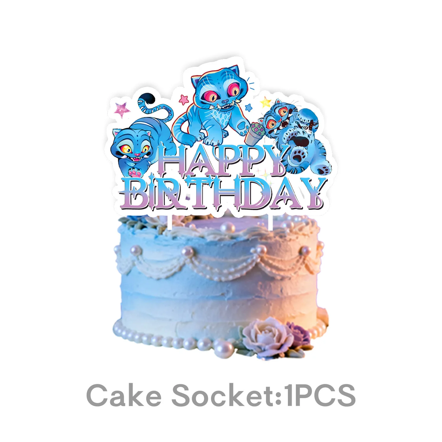 Kpop Demon Hunters Cake Decorations Korean Kpop Anime Cake Toppers Birthday Party Decor Cupcake Supplies Baby Shower Supplies