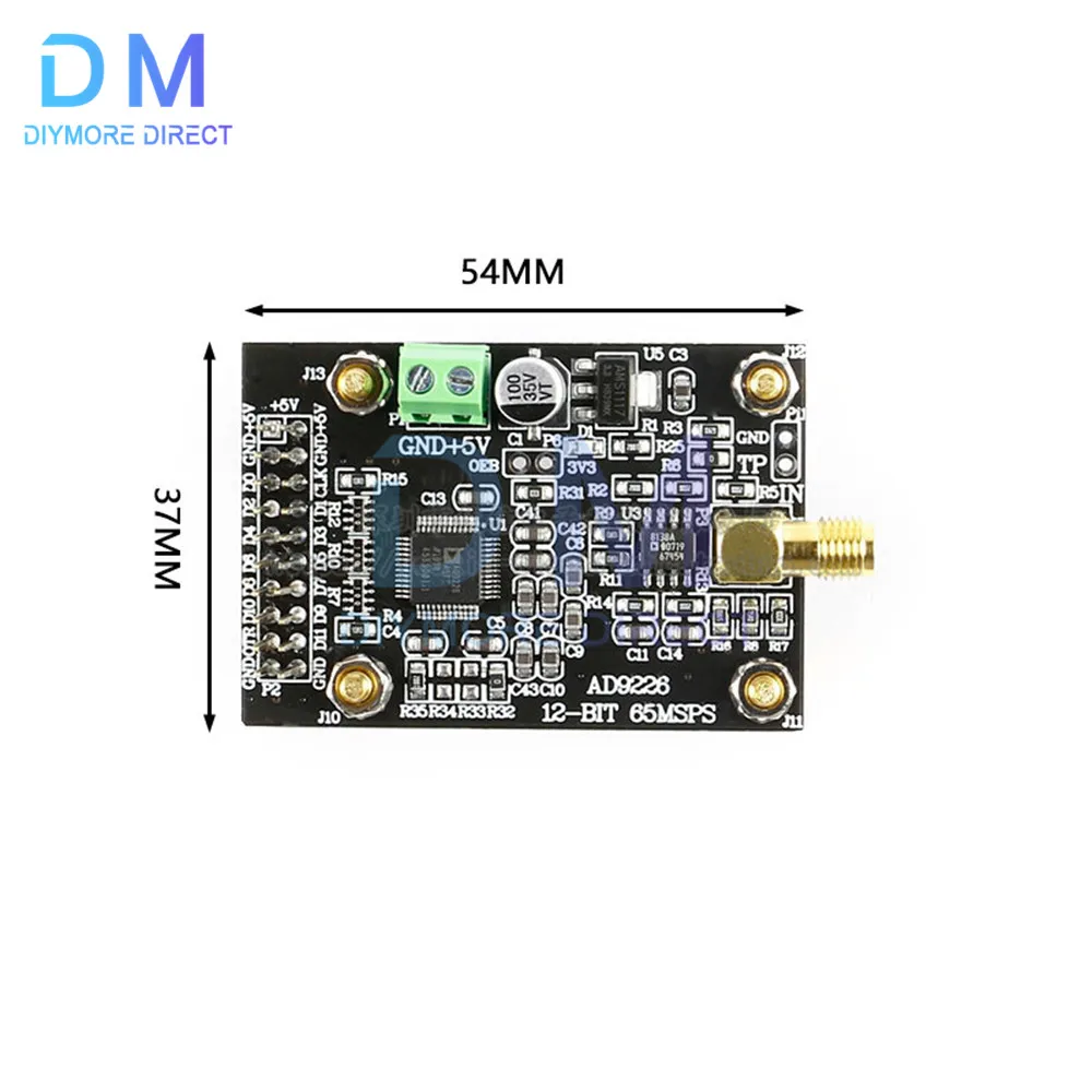 AD9226 High Speed ADC Module Signal Acquisition Analog to Digital Conversion Module 65M Sampling Development Board