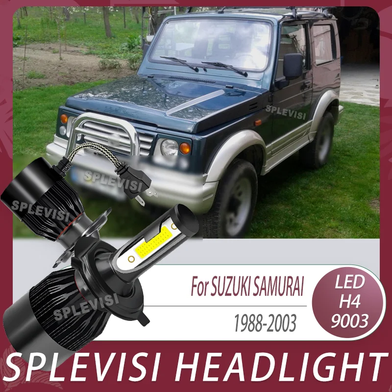 Drive Confidently at Night 6000K Bright White LED Headlights High Lo For SUZUKI SAMURAI 1988-1997 1998 1999 2000 2001 2002 2003