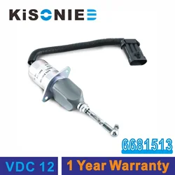 6681513 Fuel Shut Off Solenoid With Kit 6681512 6667992 6667993 for Bobcat Skid Steer S185 Bobcat Excavator 325 12VDC