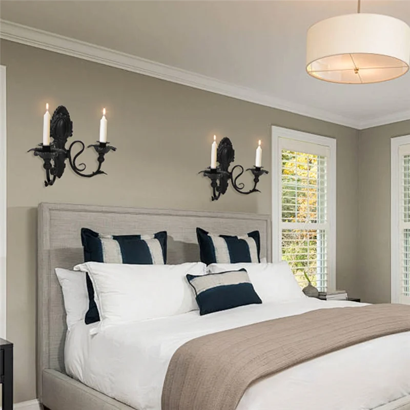 

ABZL Ideal For Stick Candles For Bedroom Table Centerpieces Metal Wall Candle Sconces Candelabra Wall Decorations Room Home