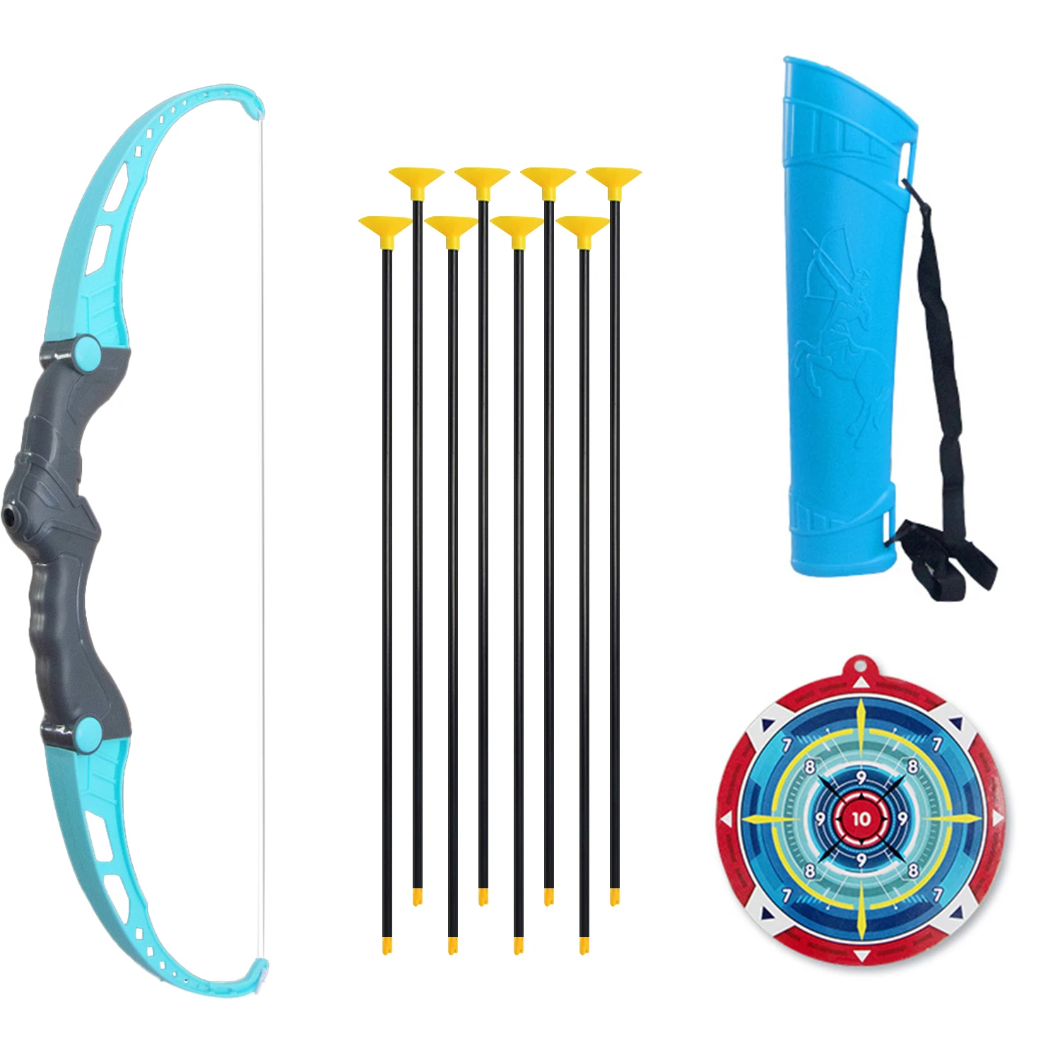 Boys Toys Kids Bow and Arrow Set Kids Archery Bow Practice Recurve Bow Outdoor Sports Game for Children Gift Bow Kit Christmas