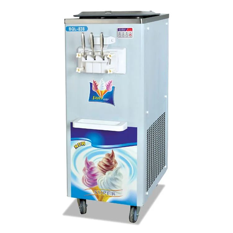 Counter top BQL-808 Soft Ice Cream Machine with Three Plates