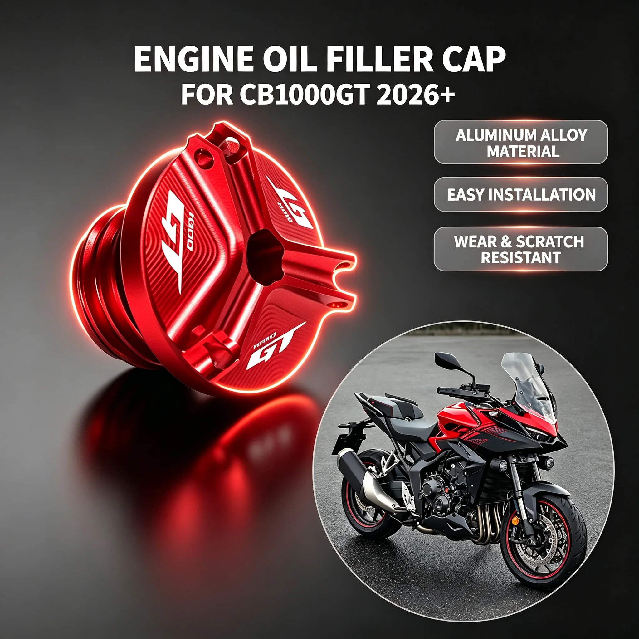 Motorrad-Motoröl-Einfülldeckel-Schraubkappe für CB1000GT CB1000 GT CB 1000 GT 2026+ Zubehör