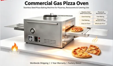 

Commercial Gas Pizza Oven – Stainless Steel Construction, Competitive Wholesale Pricing for Pizzerias and Restaurants.