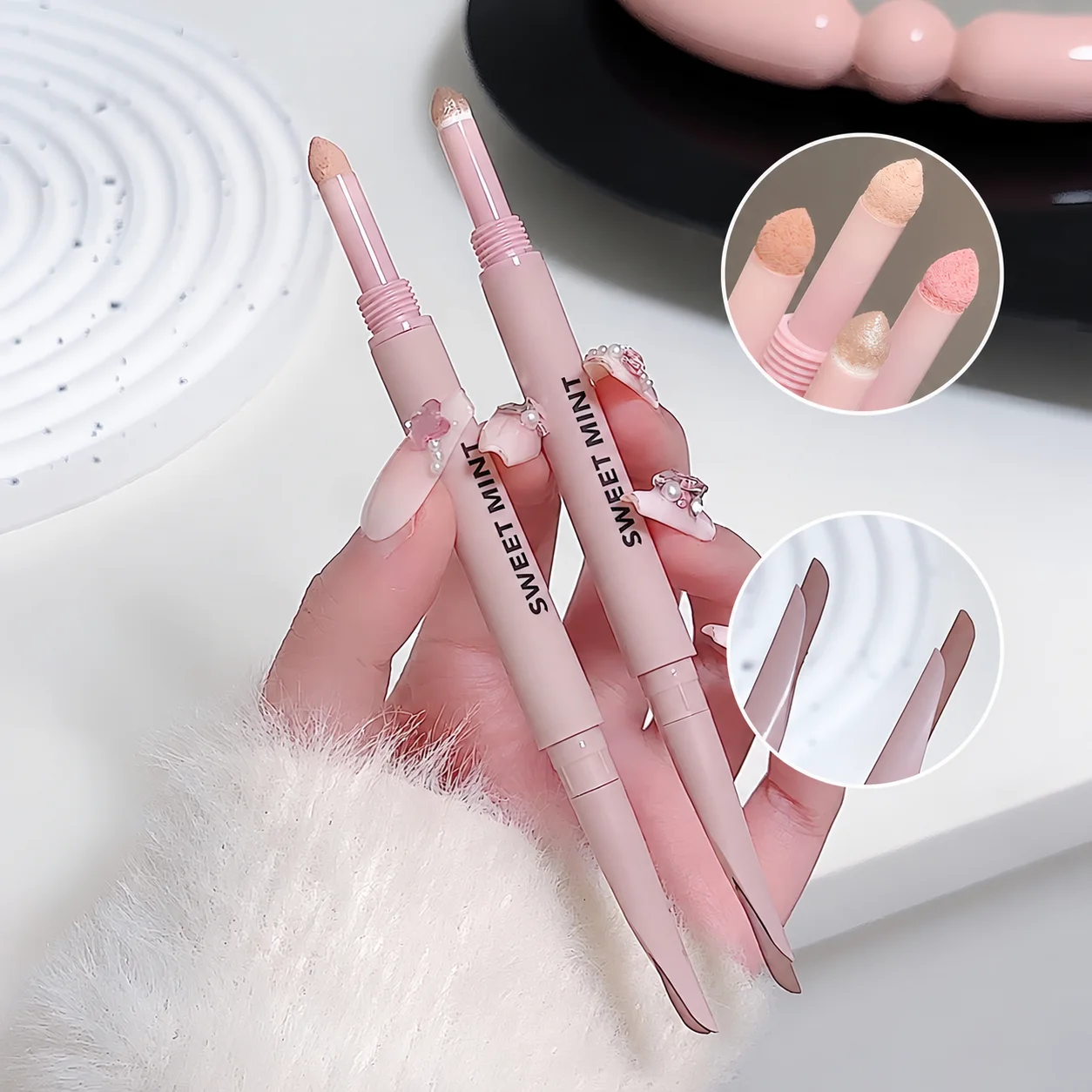 Meniscus Double-end Lying Silkworm Eyeliner Pencil Diamond Glitter Matte Aegyosal Pen Brightening Cream Shadow Highligher Makeup