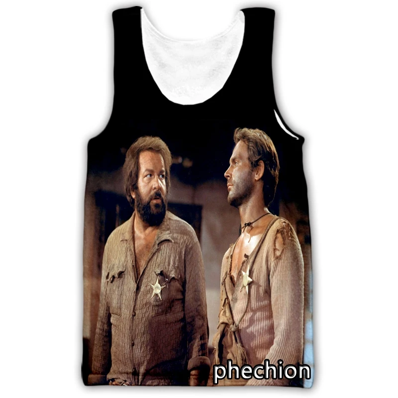 phechion New Fashion Men/Women Bud Spencer Terence Hill 3D Printed Sleeveless Vest Streetwear Men Loose Sporting Tank Tops A72