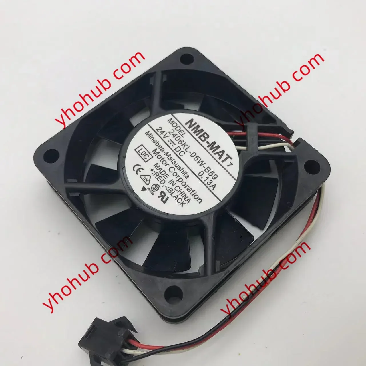 NMB-MAT 2406KL-05W-B59 L0C DC 24V 0.13A 3-Wire 60x60x15mm Server Cooling Fan