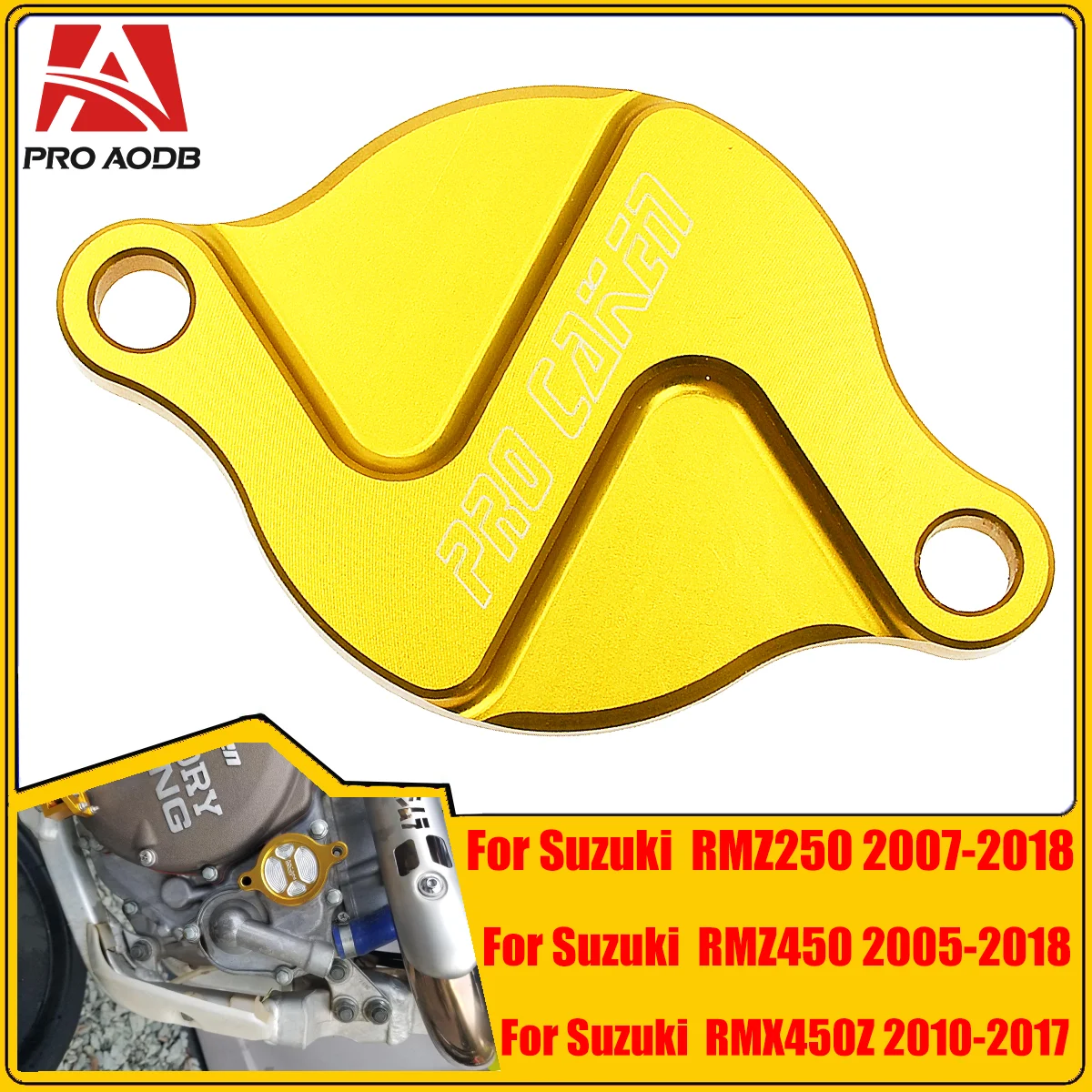 

Motorcycle CNC Engine Oil Filter Cover Cap For Suzuki RMZ450 RMZ250 RM Z250 Z450 RMX450Z RMX 450Z 2005-2014 2015 2016 2017 2018