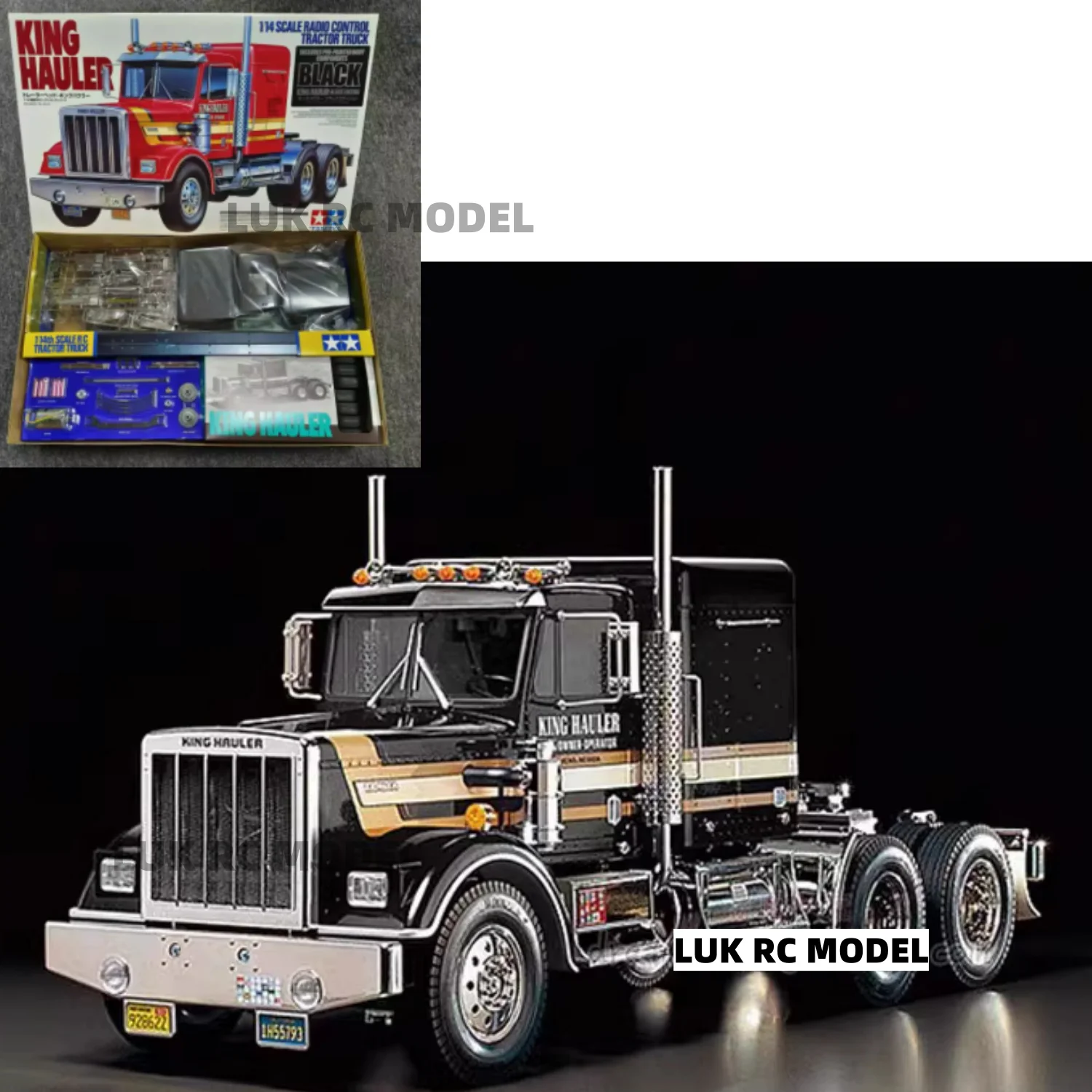 

Неокрашенный TAMIYA 6*4 56336 1/14, черный радиоуправляемый тягач, комплект автомобиля, модель 540, двигатель, сделай сам, часть крепления, подарки для мальчиков