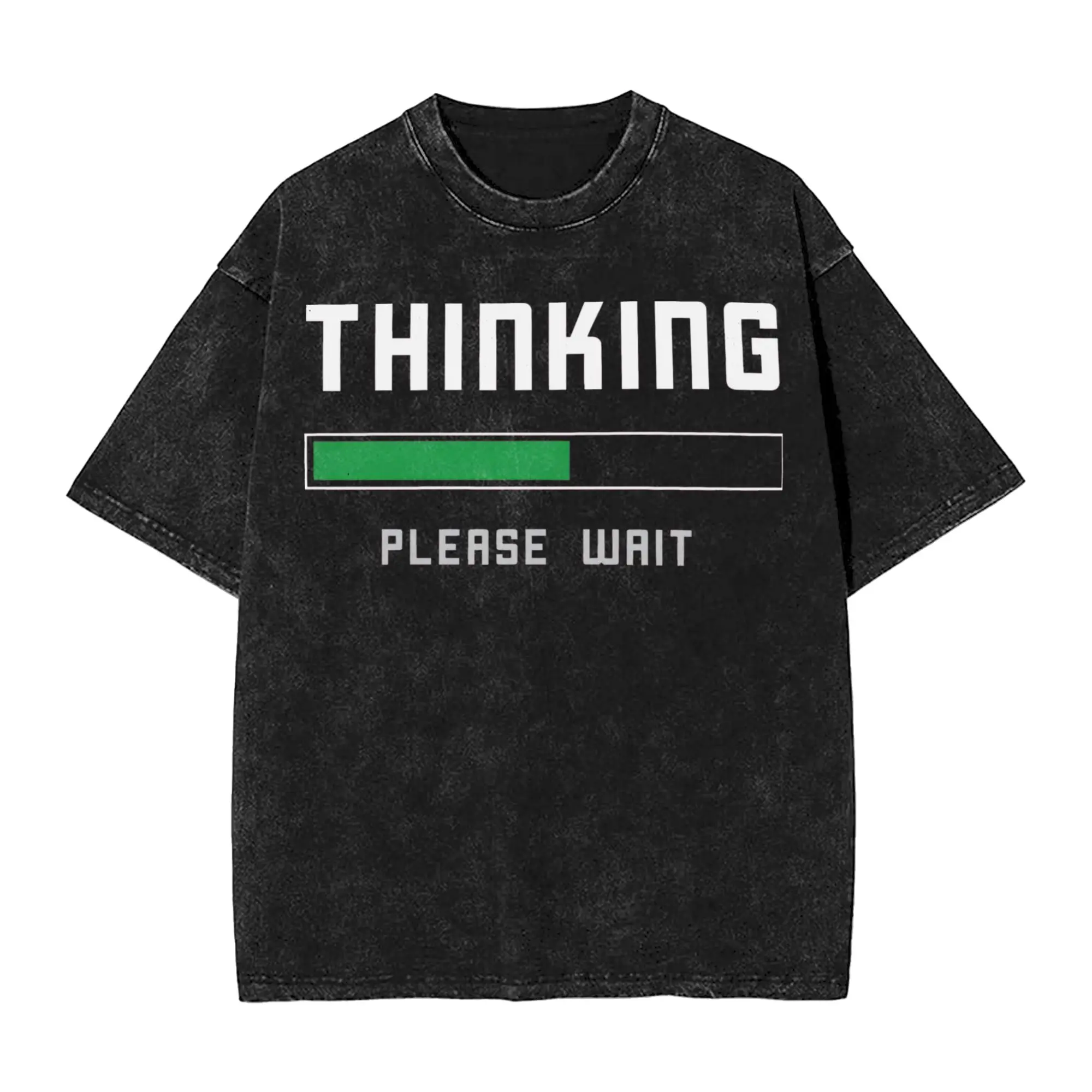 Thinking Geek Introvert T Shirts Hip Hop Washed 100% Cotton Harajuku T-Shirt  Vintage Men Women Tops Streetwear Summer Tee Shirt