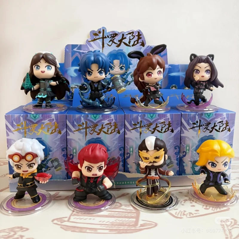 

Genuine Douluo Continent Trendy Blind Box Toys Figure Doll Shrek Seven Monsters Anime Game Peripherals Tang San Xiaowu Model Toy