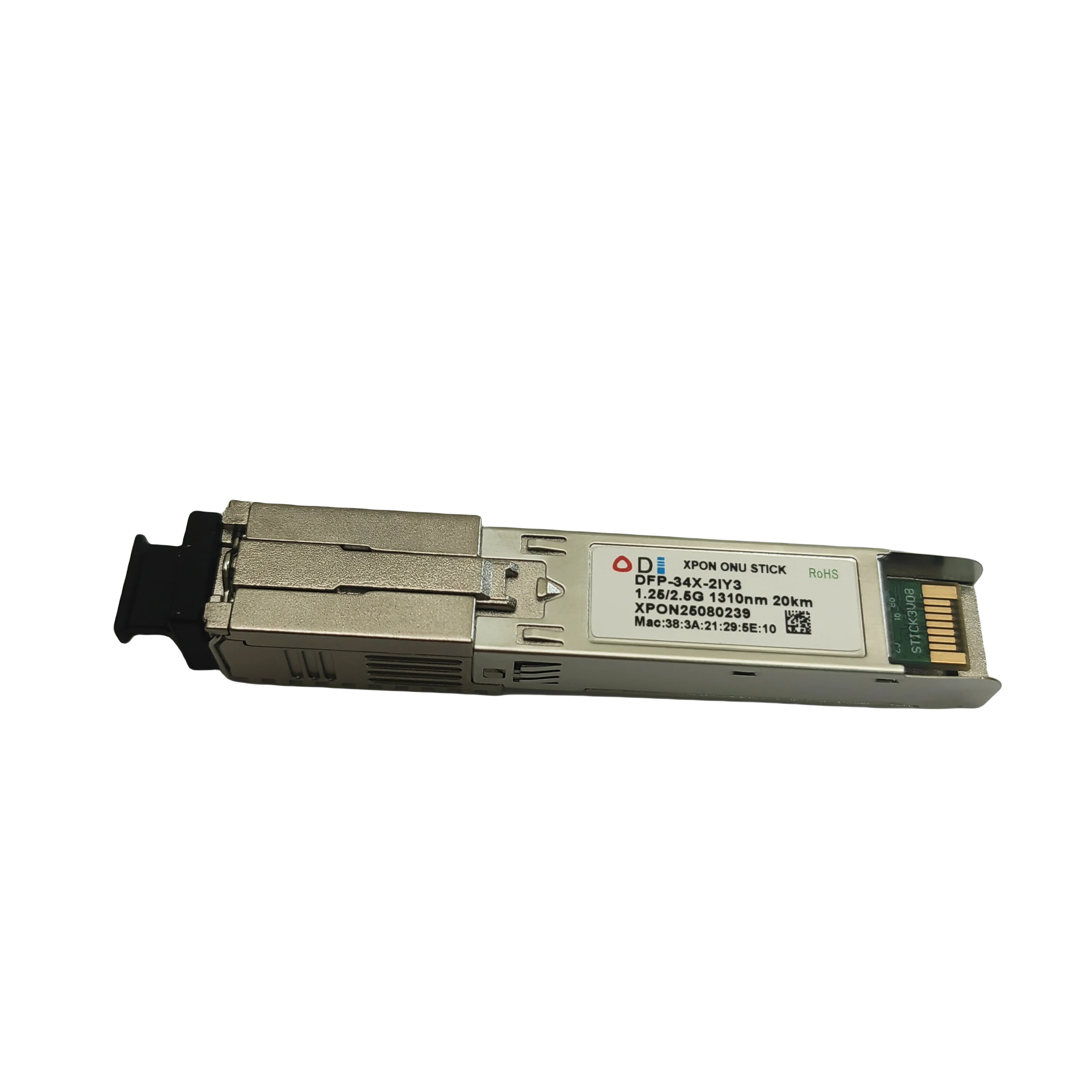 ODI PON STICK EPON GPON XPON SFP ONU Stick With MAC SC Connector DDM pon module HGU 1490/1330nm PPPoE IPoE 1.25Gbps 802.3ah Xpon