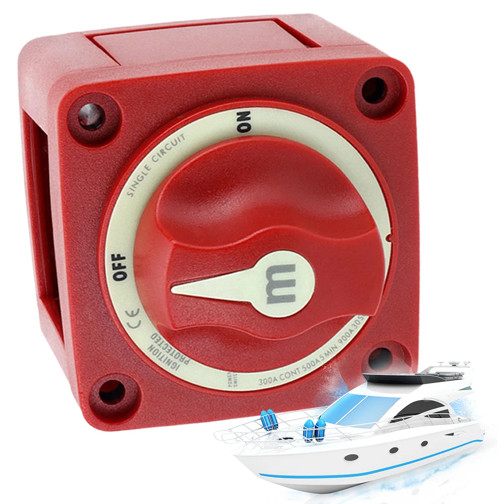 

300A Battery Disconnect Switch with Knob Marine Battery Cut Off Switch IP66 Waterproof for Car Boat RV ATV UTV Vehicles