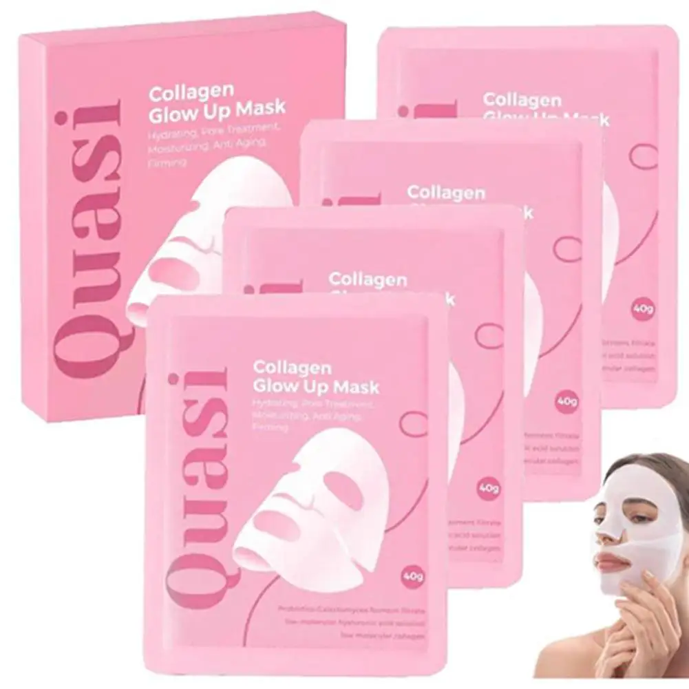 4 Stück Quasi-Collagen-Glow-Up-Hydrogel-Maske, feuchtigkeitsspendend, verfeinert die Poren, enthält Lachs-DNA und PDRN, strafft die Haut, verbessert die Elastizität und glättet die Haut. – Detail 10