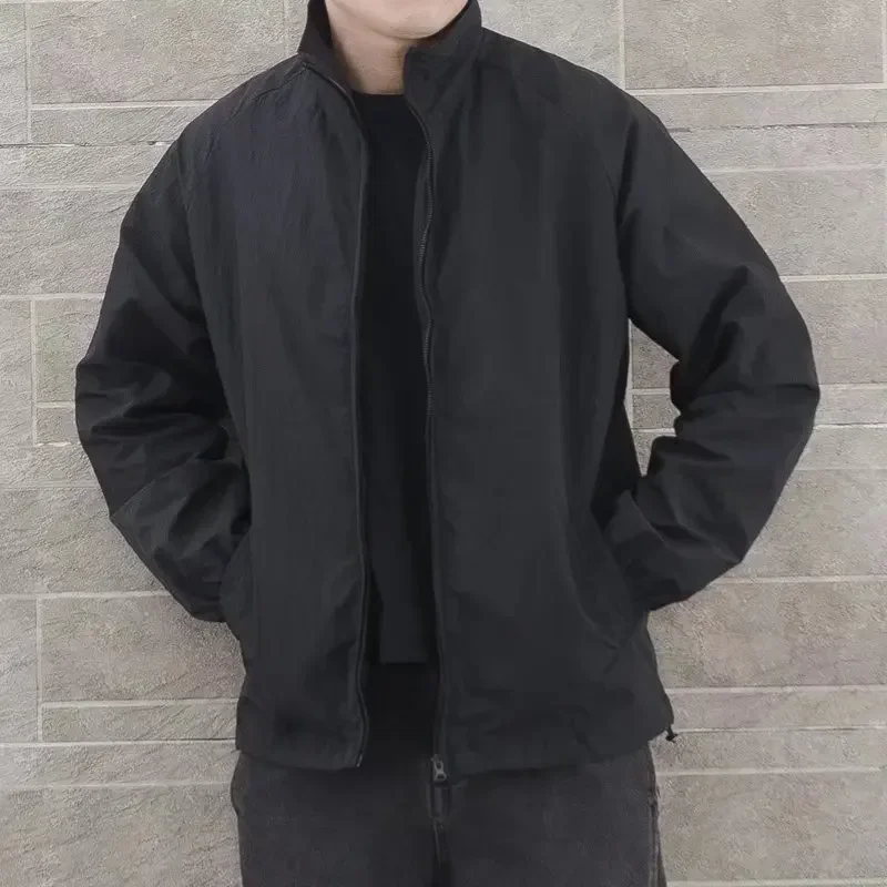 Pop 2025 Spring Autumn Coat Men's Trend Japanese Loose Thin Casual Trench Coat Retro Korean Version Handsome Men's Jacket