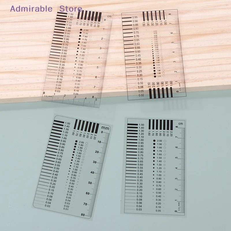 wMeasuring Pass Badge Gauge Stain Card Point Gauge Wire Gauge Transparent Film Ruler Welding Gage Stain Crack Contrast Ruler